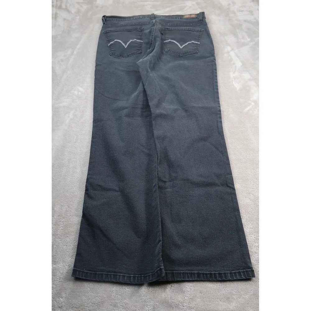 Levis 512 Perfectly Slimming Bootcut Jeans Womens‎ 14M Gray Charcoal Denim
